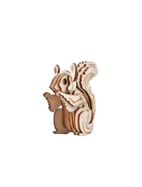 3D Wooden Puzzle For Adults And Kids,DIY Squirrel Wooden Model Kits,Toys Gifts For Kids And Adults