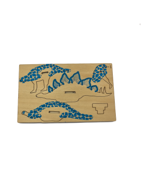 3D Wooden Stegosaurus Puzzle For Adults And Kids,DIY Dinosaur Model Kits,Toys Gifts For Kids And Adults