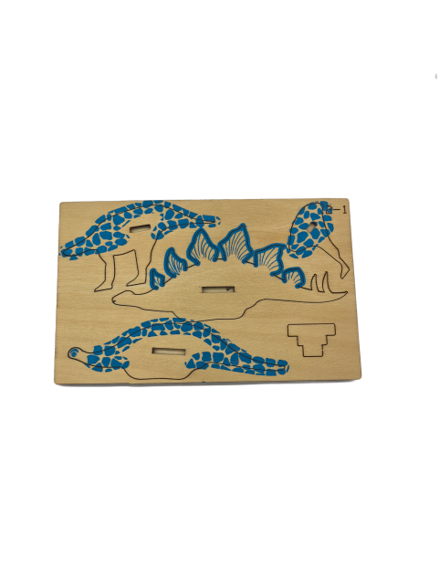 3D Wooden Stegosaurus Puzzle For Adults And Kids,DIY Dinosaur Model Kits,Toys Gifts For Kids And Adults