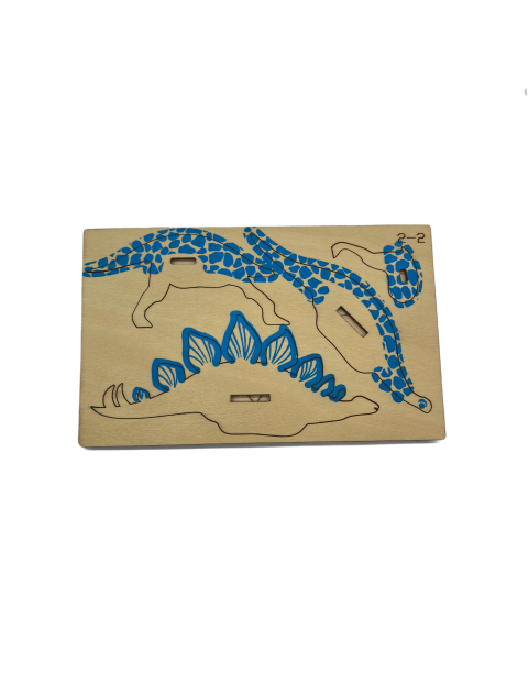 3D Wooden Stegosaurus Puzzle For Adults And Kids,DIY Dinosaur Model Kits,Toys Gifts For Kids And Adults