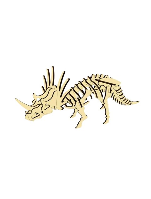 3D Wooden Triceratops Puzzle For Adults And Kids,DIY Dinosaur Model Kits,Toys Gifts For Kids And Adults