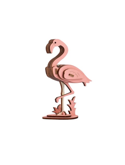 3D Wooden Puzzle For Adults And Kids,DIY Flamingo Model Kits,Toys Gifts For Kids And Adults