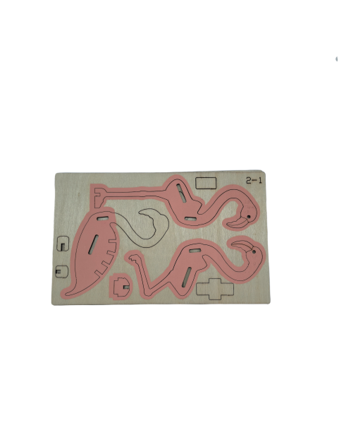 3D Wooden Puzzle For Adults And Kids,DIY Flamingo Model Kits,Toys Gifts For Kids And Adults