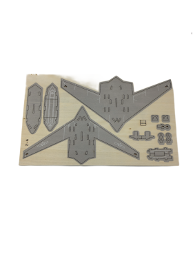 3D Wooden Stealth Bomber Puzzle For Adults And Kids,DIY Airplane Wooden Model Kits,Toys Gifts For Kids And Adults