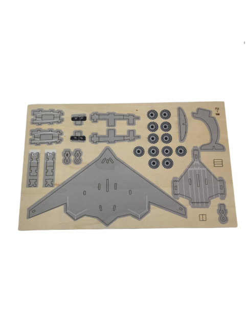 3D Wooden Stealth Bomber Puzzle For Adults And Kids,DIY Airplane Wooden Model Kits,Toys Gifts For Kids And Adults