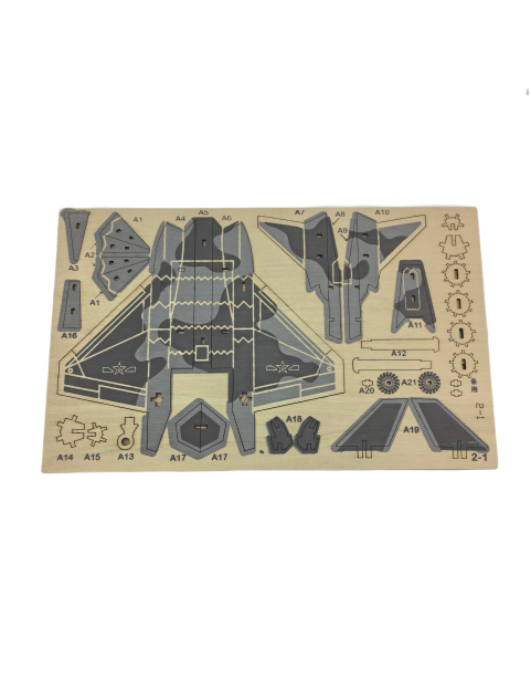 3D Wooden Stealth Aircraft Puzzle For Adults And Kids,DIY Airplane Wooden Model Kits,Toys Gifts For Kids And Adults