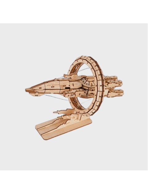 3D Wooden Puzzle For Adults And Kids,DIY Space Fighter Wooden Model Kits,Toys Gifts For Kids And Adults