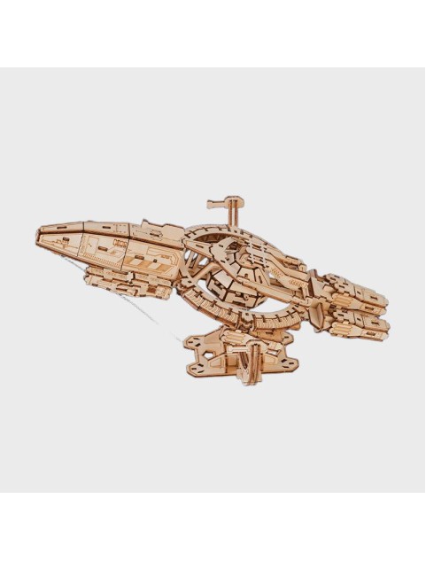 3D Wooden Puzzle For Adults And Kids,DIY Space Fighter Wooden Model Kits,Toys Gifts For Kids And Adults
