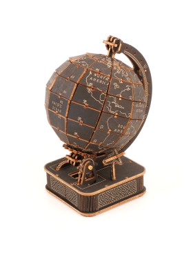 3D Wooden Puzzle For Adults And Kids,DIY Globe Model Kits,Toys Gifts For Kids And Adults