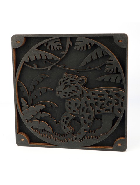 3D Wooden Puzzle For Adults And Kids,DIY Leopard Model Kits,Toys Gifts For Kids And Adults