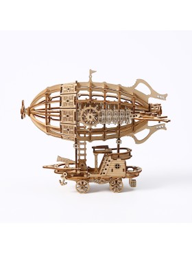 3D Wooden Airship Puzzle For Adults And Kids,DIY Airplane Model Kits,Toys Gifts For Kids And Adults