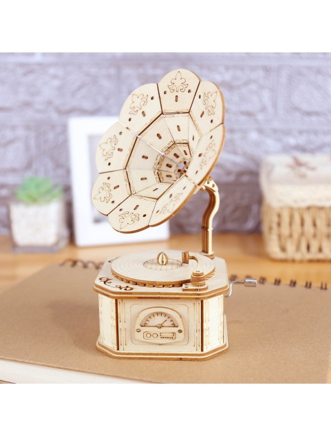 3D Wooden Puzzle For Adults And Kids,DIY Music Box Model Kits,Toys Gifts For Kids And Adults